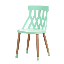 Wholesale cheap China funiture stackable hollow removable plastic metal leisure chair